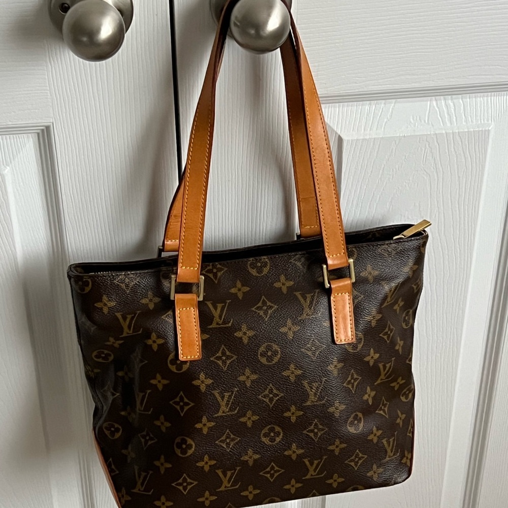 Louis Vuitton Brown and Tan Monogram Tote